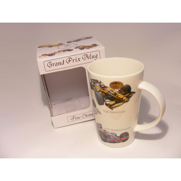 Beker met Formule 1 klassieke racewagens opdruk The leonardo collection