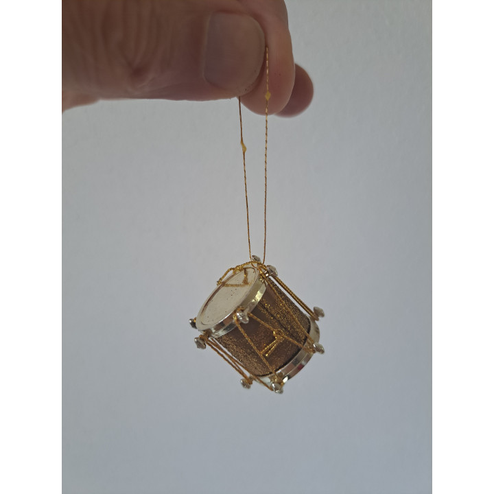8 trommeltjes van kunststof voor in de kerstboom D2x2.5cm - kerst