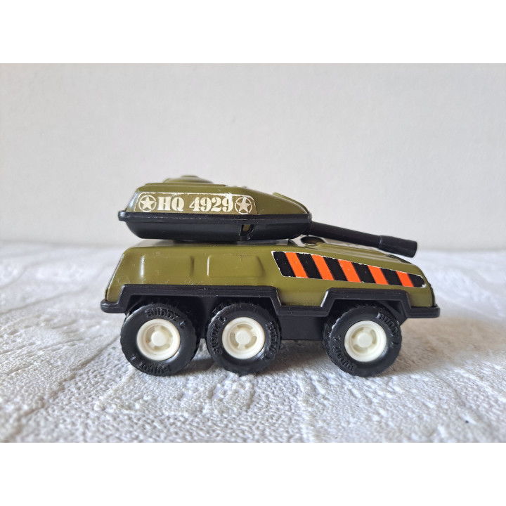 Japanse tank HQ 4929 van blik Buddy L jaren 60 10x5x5.5cm - Verzamelmodelauto