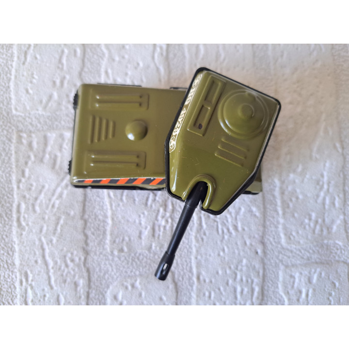 Japanse tank HQ 4929 van blik Buddy L jaren 60 10x5x5.5cm - Verzamelmodelauto