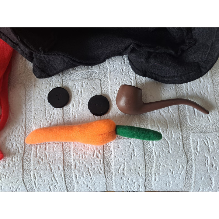 Kleed je sneeuwpop aan Snowman box 13.5x25.5x5.5cm - Sneeuwpop