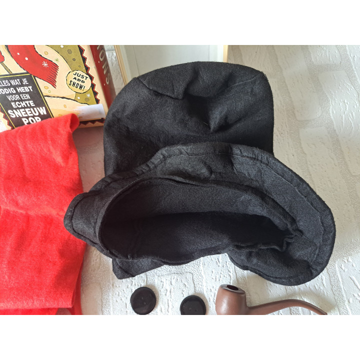 Kleed je sneeuwpop aan Snowman box 13.5x25.5x5.5cm - Sneeuwpop