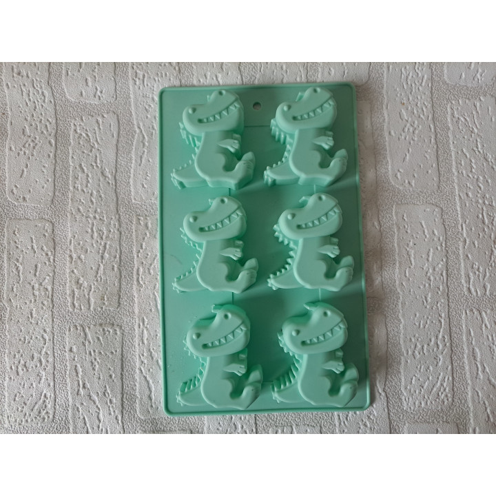 La Cucina bakvorm van Silicone met dinos 16.5x26.5x2.5cm - bakvormen