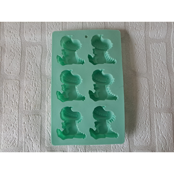 La Cucina bakvorm van Silicone met dinos 16.5x26.5x2.5cm - bakvormen