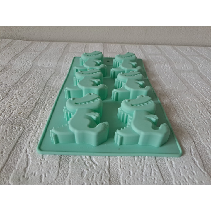 La Cucina bakvorm van Silicone met dinos 16.5x26.5x2.5cm - bakvormen