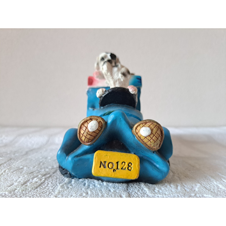 Geldwagen spaarpot van kunsthars met Dalmatiërs 16x7.5x11cm - spaarpotten