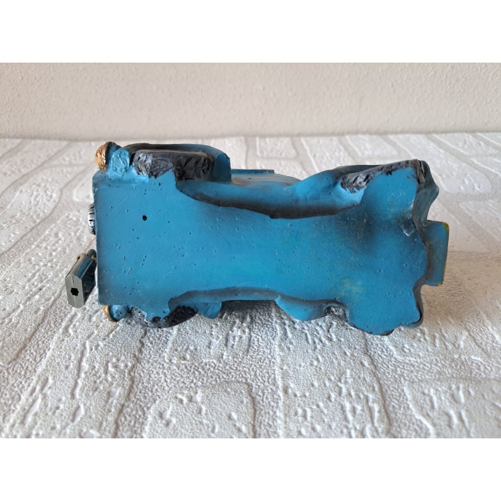 Geldwagen spaarpot van kunsthars met Dalmatiërs 16x7.5x11cm - spaarpotten