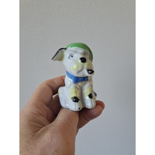 Pijprokende Scotty hond uit de jaren 40 Japan 4.5x7.5x7.5cm