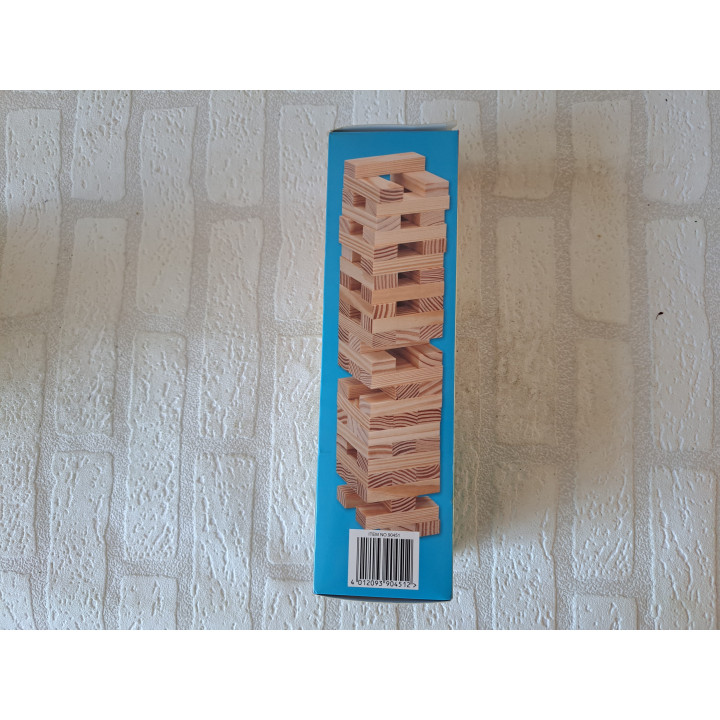 Jenga stapelspel met 57 houten blokken 7.5x7.5x27cm - spellen Jenga stapelspel met 57 houten blokken 7.5x7.5x27cm - spellen