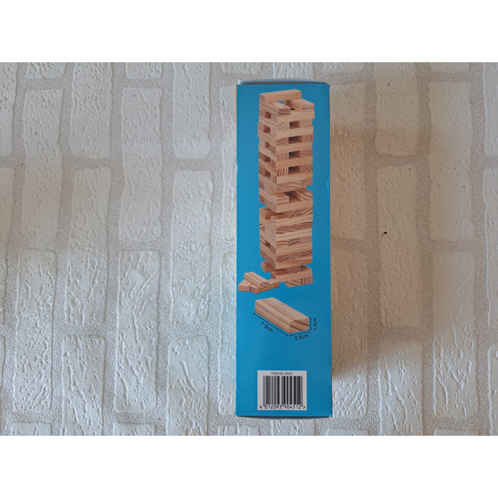 Jenga stapelspel met 57 houten blokken 7.5x7.5x27cm - spellen Jenga stapelspel met 57 houten blokken 7.5x7.5x27cm - spellen