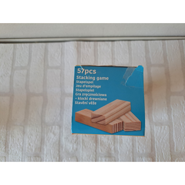 Jenga stapelspel met 57 houten blokken 7.5x7.5x27cm - spellen Jenga stapelspel met 57 houten blokken 7.5x7.5x27cm - spellen