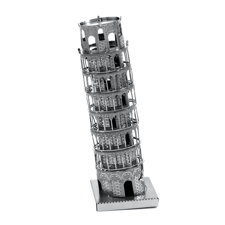 Toren van Pisa 3D metaal model kit Toi Toys 12x17cm - modelbouw