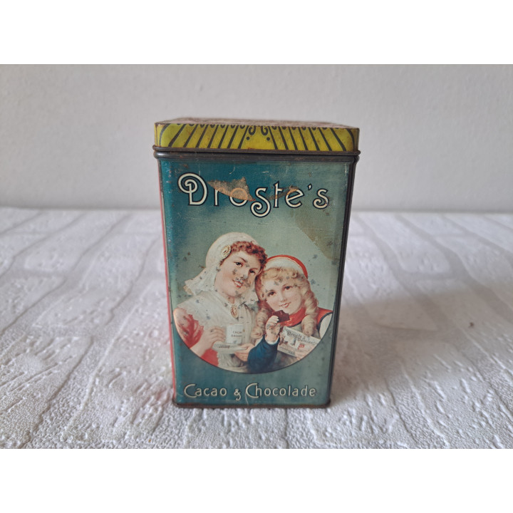 Cacao Chocolade Droste blik 7.5x7.5x12cm - Droste