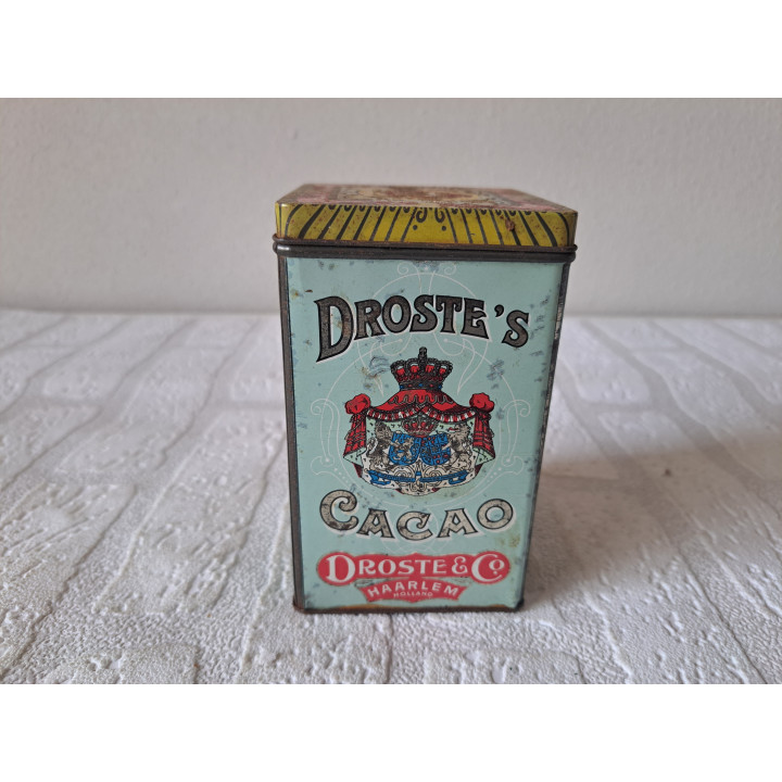 Cacao Chocolade Droste blik 7.5x7.5x12cm - Droste