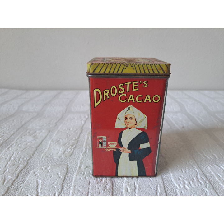 Cacao Chocolade Droste blik 7.5x7.5x12cm - Droste