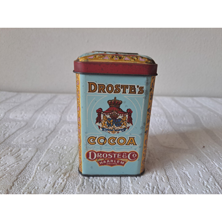 Bonbons Chocolade pastilles Droste blik 7.5x7.5x12cm - Droste