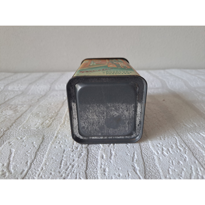 Bonbons Chocolade pastilles Droste blik 7.5x7.5x12cm - Droste