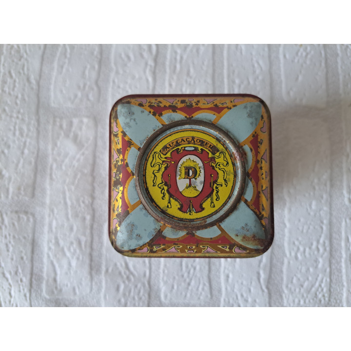 Bonbons Chocolade pastilles Droste blik 7.5x7.5x12cm - Droste