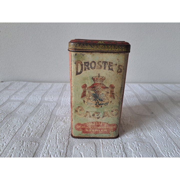 Cacao en chocoladefabrieken Droste blik 10x10x18cm - Droste