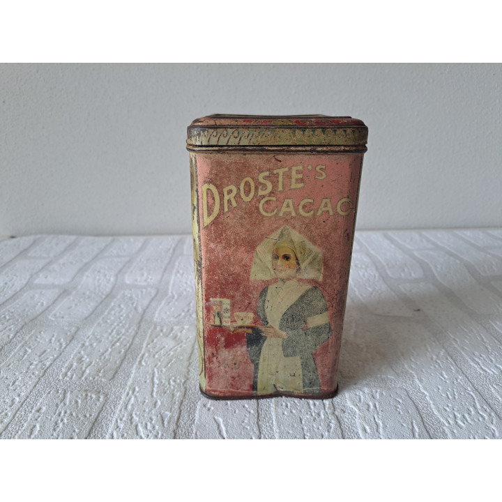 Cacao en chocoladefabrieken Droste blik 10x10x18cm - Droste