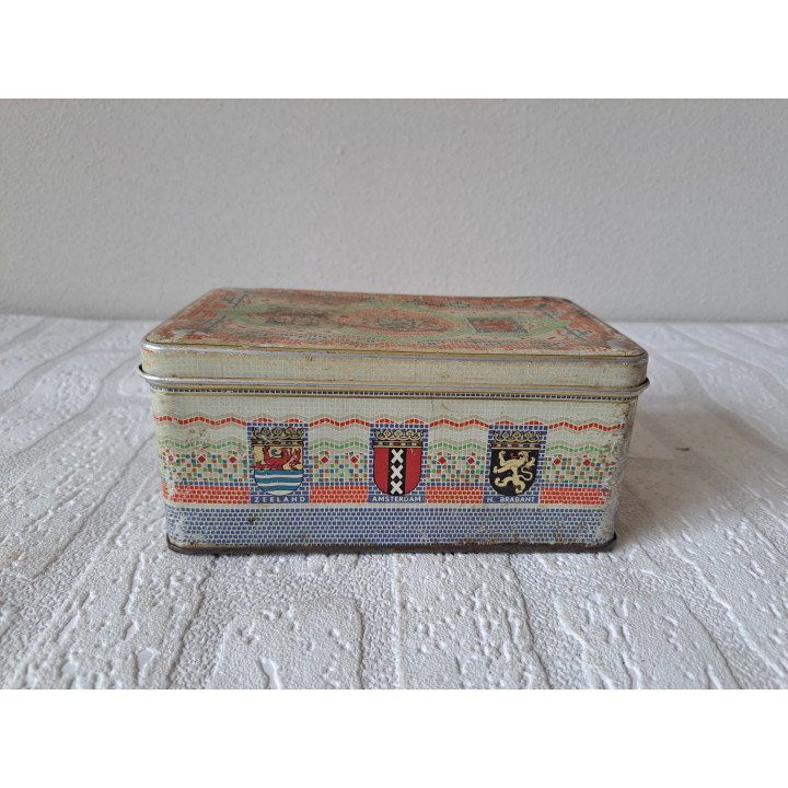 De Gruyter met 12 provinciewapens blik 17x11x7.5cm - De Gruyter