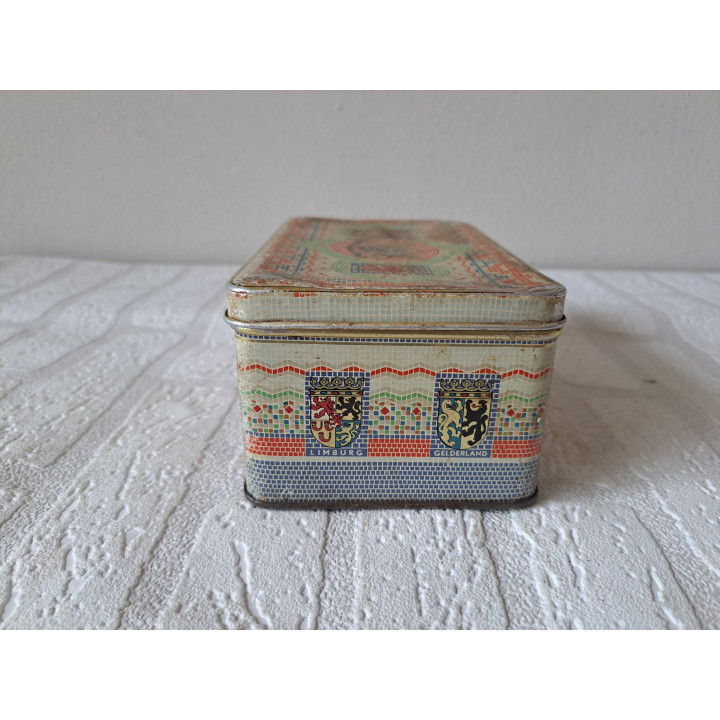 De Gruyter met 12 provinciewapens blik 17x11x7.5cm - De Gruyter