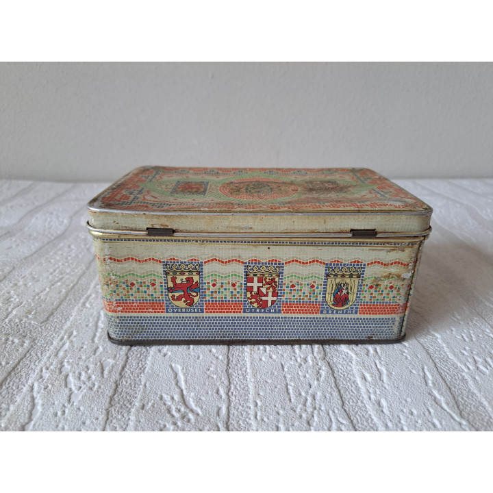 De Gruyter met 12 provinciewapens blik 17x11x7.5cm - De Gruyter