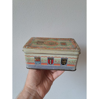 De Gruyter met 12 provinciewapens blik 17x11x7.5cm