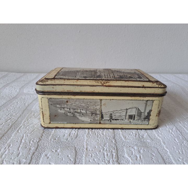 Rotterdam Banket Hooimeijer beschuit blik 19.5x11.5x8cm - Hooimeijer