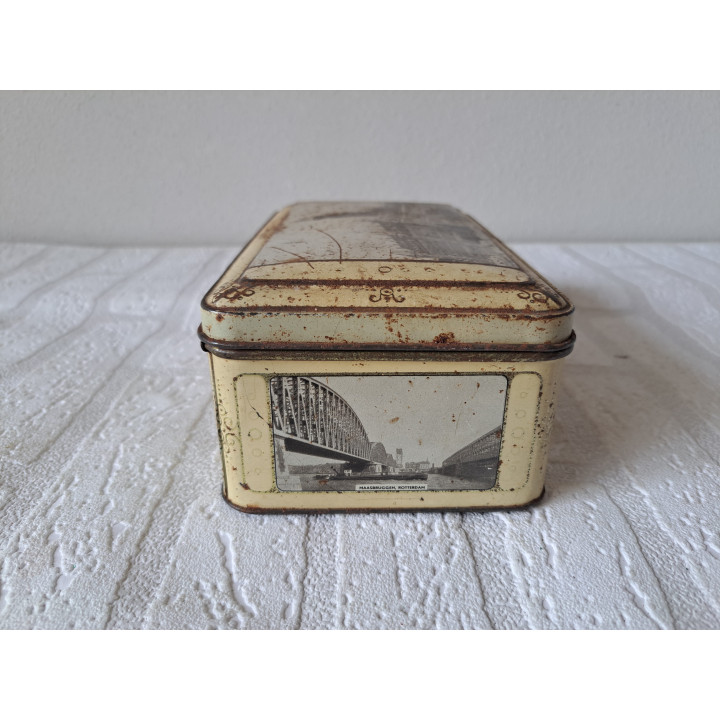 Rotterdam Banket Hooimeijer beschuit blik 19.5x11.5x8cm - Hooimeijer