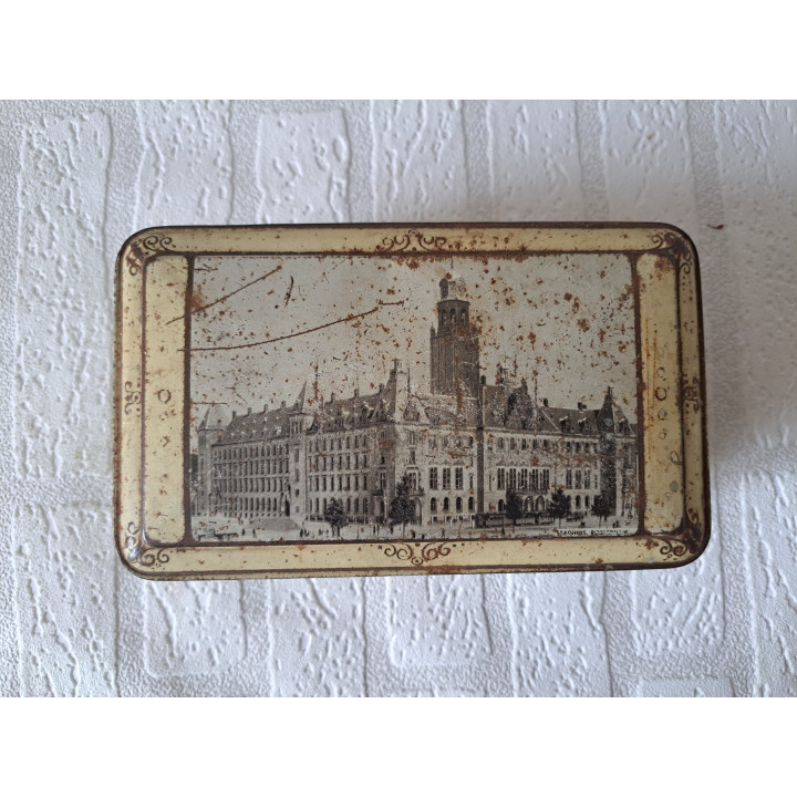 Rotterdam Banket Hooimeijer beschuit blik 19.5x11.5x8cm - Hooimeijer