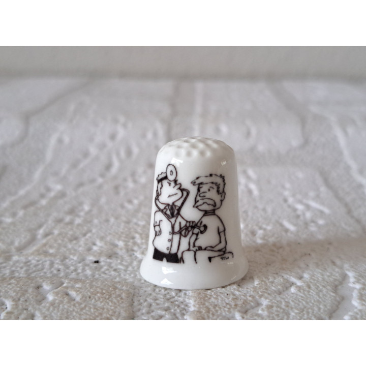 Dokter met stethoscoop vingerhoedje Dokter met stethoscoop vingerhoedje