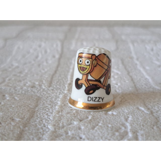 Dizzy van Bob de bouwer met goudrandje vingerhoedje  - Verzamelobject Dizzy van Bob de bouwer met goudrandje vingerhoedje  - Verzamelobject