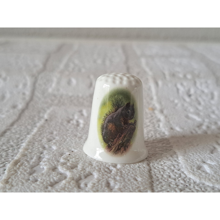 Eekhoorn op de uitkijk vingerhoedje Eekhoorn op de uitkijk vingerhoedje