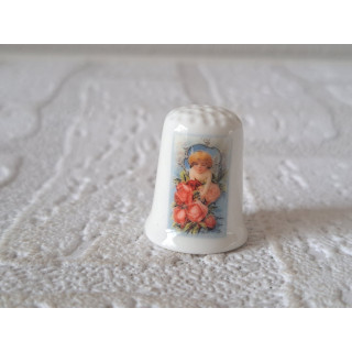 Rozen met engel Valentijn vingerhoedje