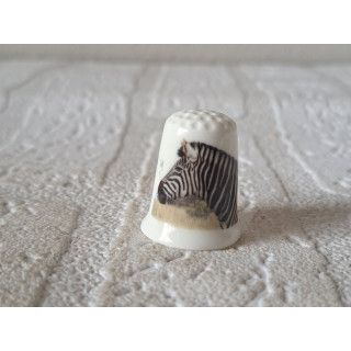 Kop van een zebra vingerhoedje