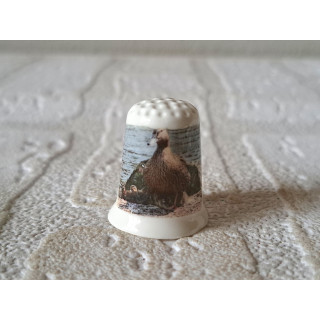 Eend op de uitkijk vingerhoedje Eend op de uitkijk vingerhoedje