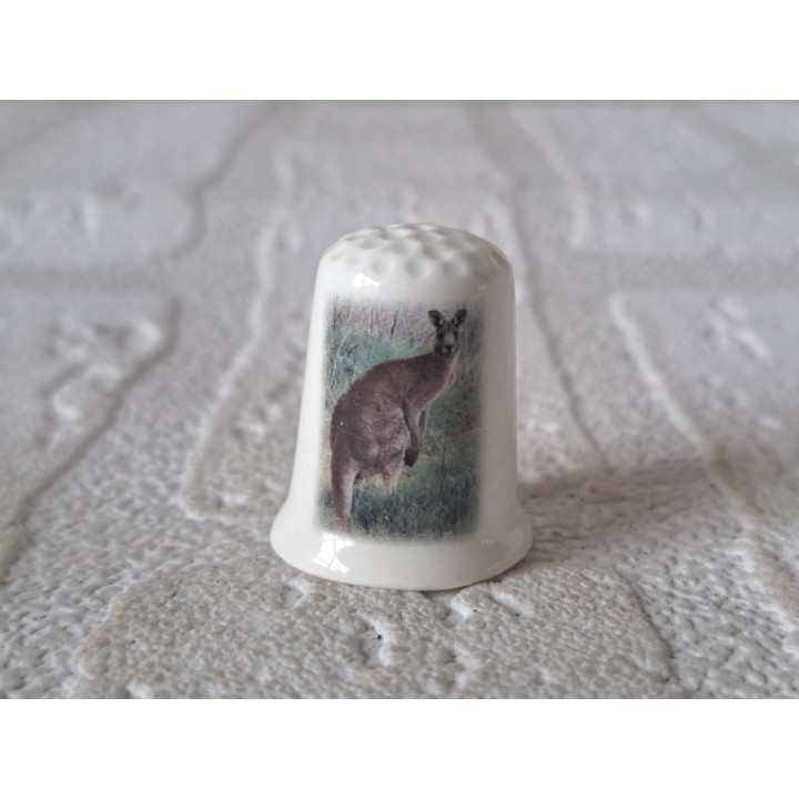 Kangoeroe kijkt vingerhoedje