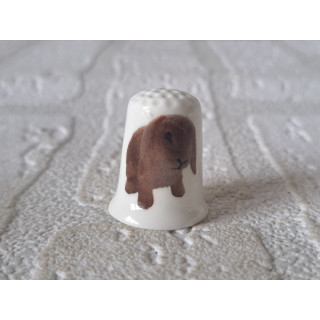 Hangoor konijn afbeelding vingerhoedje