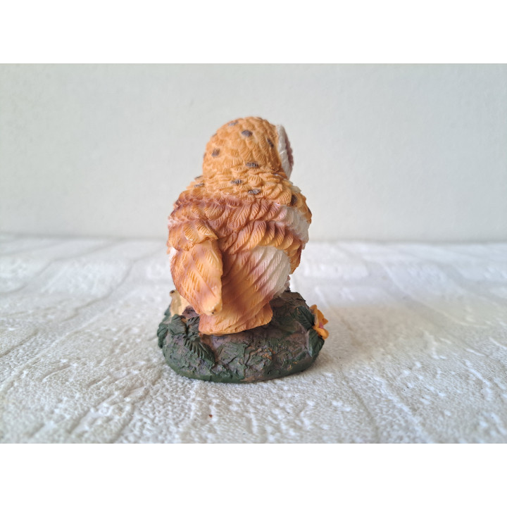 Uil met jong, kunsthars 5x5.5x10.5cm - dierfiguren