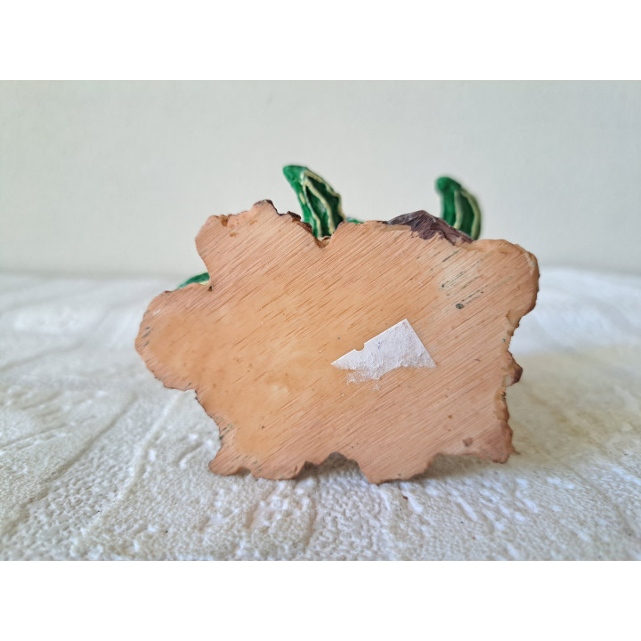Schildpadden en koraal, paars, kunsthars 11.5x5.5x10.5cm - dierfiguren