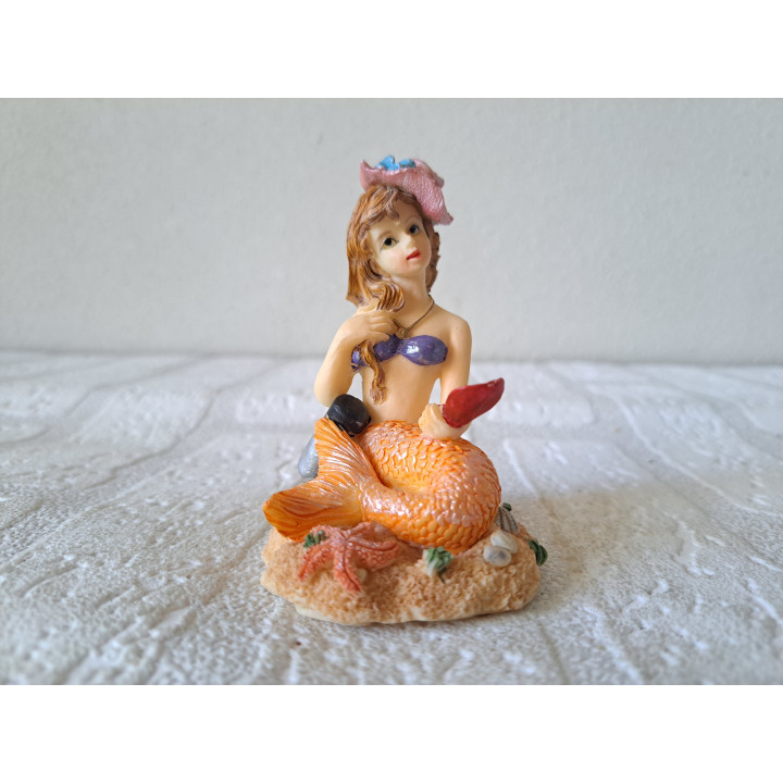 Mermaid With Hat And Mirror Resin Figure Online Buy