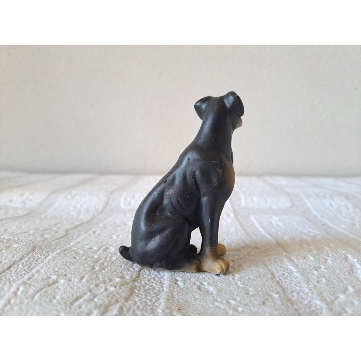 Dobermann hond, RFA Porselein 5x3x7.5cm - dierfiguren