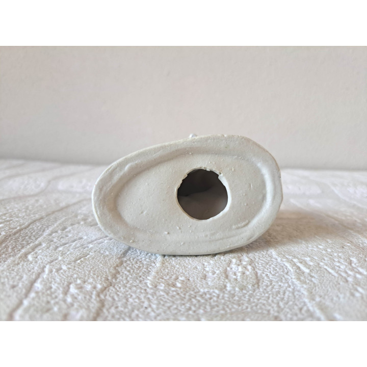 Dolfijnen met parelmoer kleur, porselein 9x6x7.5cm - dierfiguren