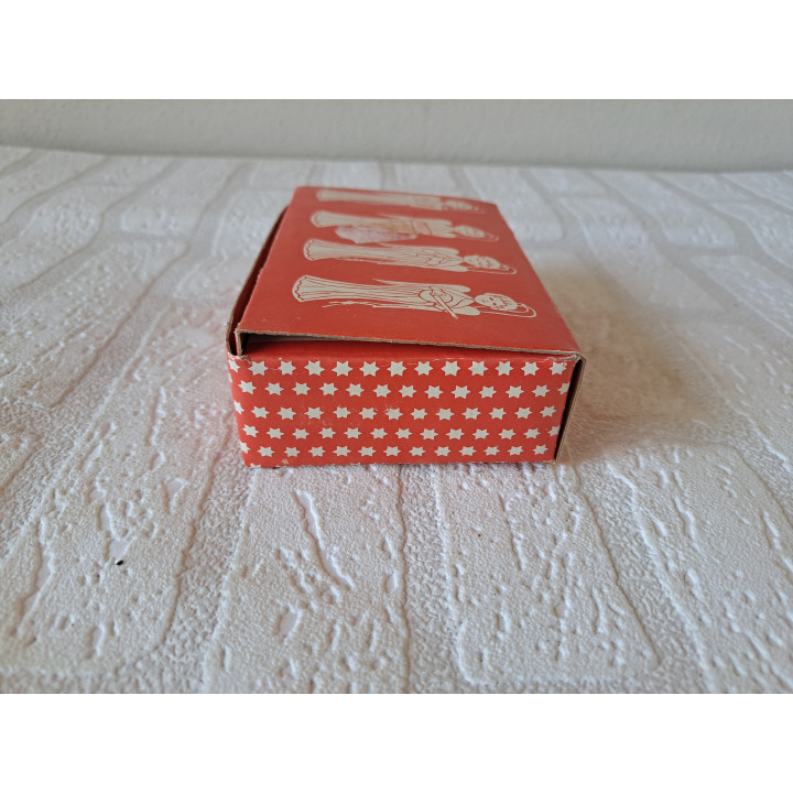 Kerstengelen met muziekinstrumenten, porselein 3x3x8cm - engelen