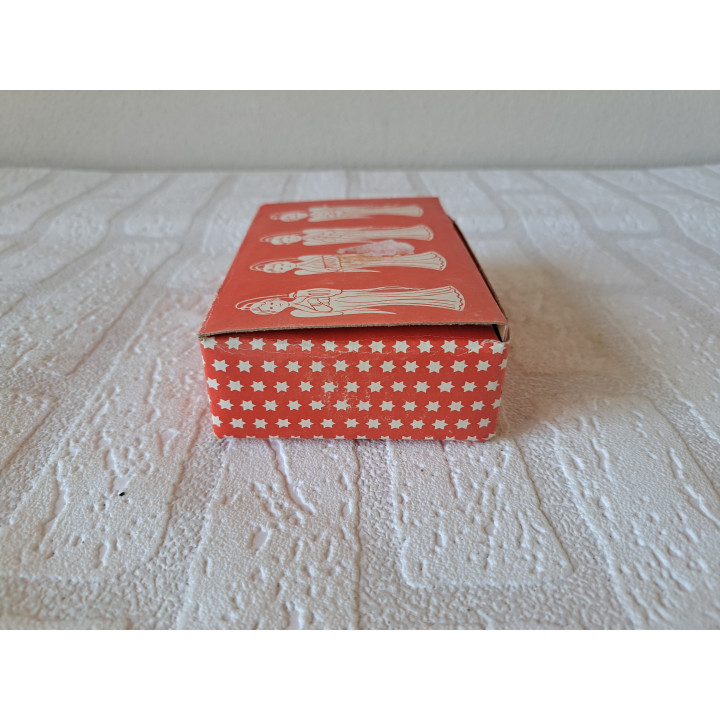 Kerstengelen met muziekinstrumenten, porselein 3x3x8cm - engelen