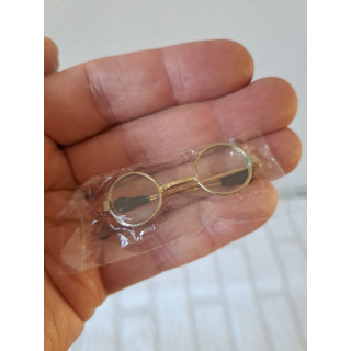 Poppen-beren bril met kunststof glazen, metaal 5.5x1.5cm