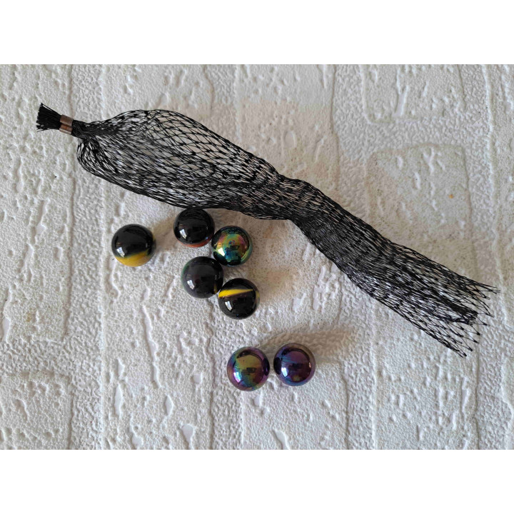 5 Bags With 7 Mother Of Pearl Marbles Glass Online Buy