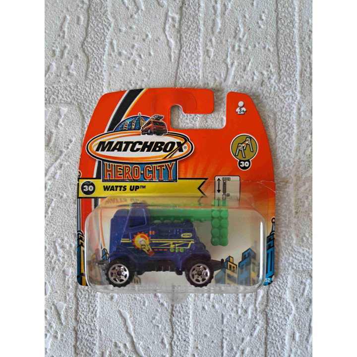 Watts Up Hero City Matchbox mb 30 blauw - modelauto