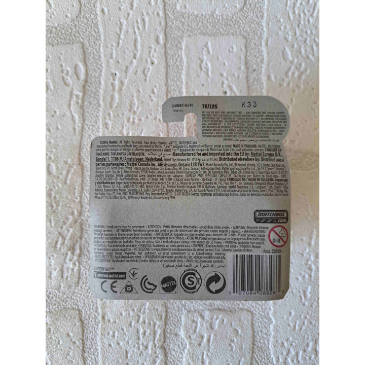 Meter made Politie Matchbox mb 2016-070 donkerblauw - modelauto